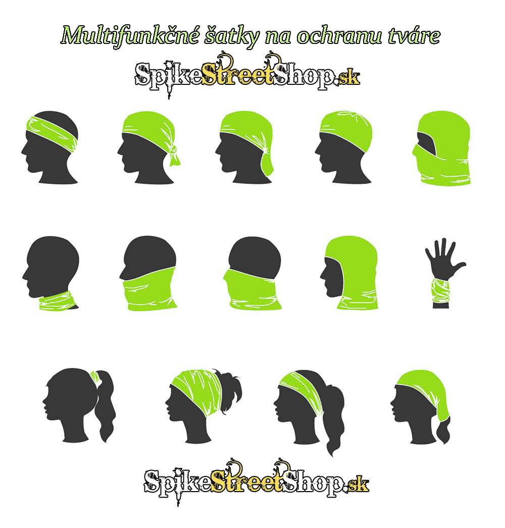 Multifunkčné šatky na ochranu tváre v SpikeStreetShope